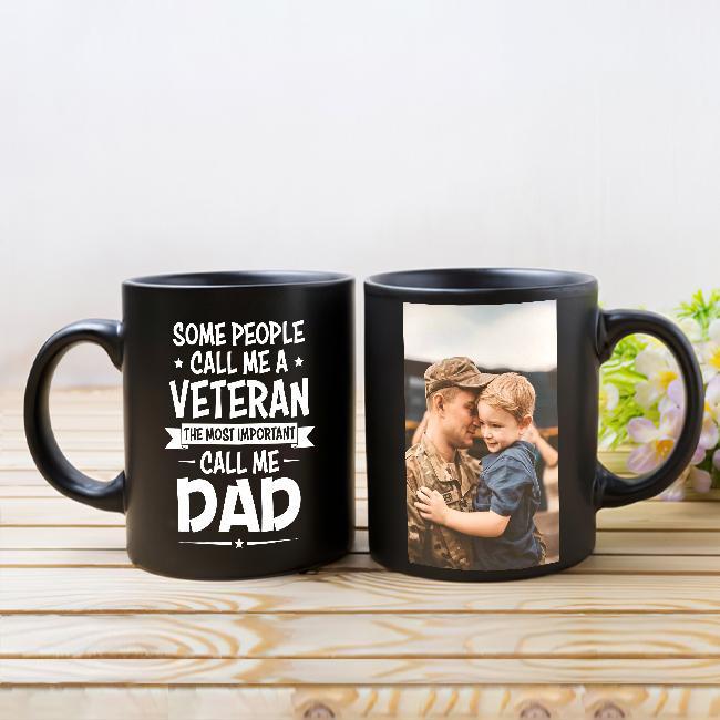 Most Important Call Me Veteran Custom Photo Dad Mug | Gift For Veteran Dad | Personalized Dad Mug