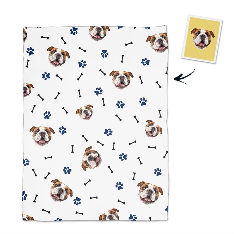 Personalized Dog Bone Blanket | Dog Lovers Gift | Pet And Pet Lovers | Dog Blanket