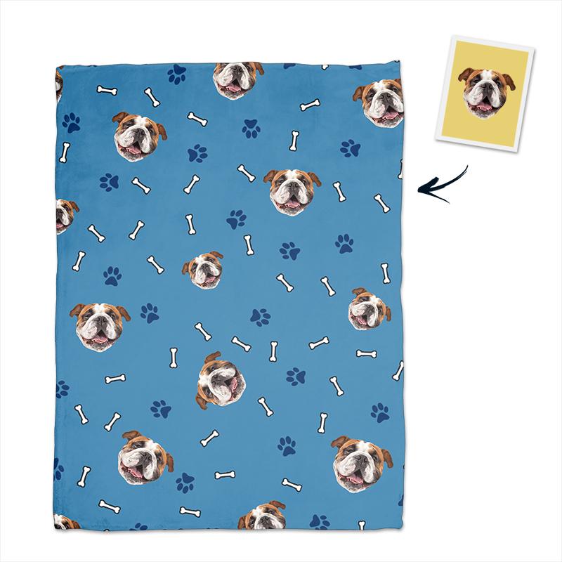 Personalized Dog Bone Blanket | Dog Lovers Gift | Pet And Pet Lovers | Dog Blanket