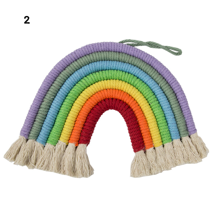 Mixed 5 Colors Ins Hot Sale Home Decor Hand Woven Kids Room Colorful Hanging Decoration Macrame Wall Hangings Mixed 5 Colors Ins Hot Sale Home Decor Hand Woven Kids Room Colorful Hanging Decoration Macrame Wall Hangings