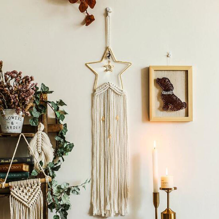 Bohemian Star Dream Catcher Handmade Pentagram Boho Wedding Hanging for Home Decoration Bohemian Star Dream Catcher Handmade Pentagram Boho Wedding Hanging for Home Decoration