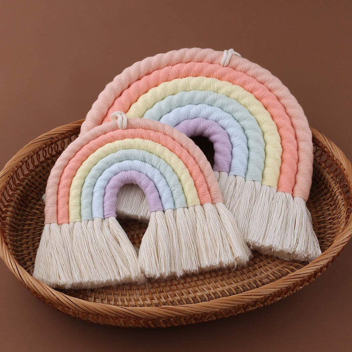 Nordic Nursery Home Decor Boho Macrame Tassel Woven Colorful Tapestry Wall Hanging Baby Kids Living Room