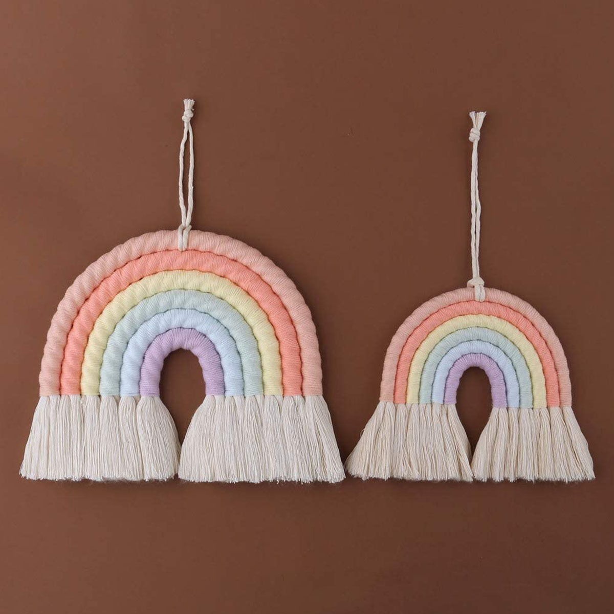 Nordic Nursery Home Decor Boho Macrame Tassel Woven Colorful Tapestry Wall Hanging Baby Kids Living Room
